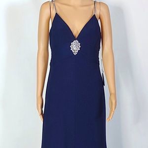 💕 Host Pick💕NWT Alyce Design V-Neck Formal Gown in Navy Blue
